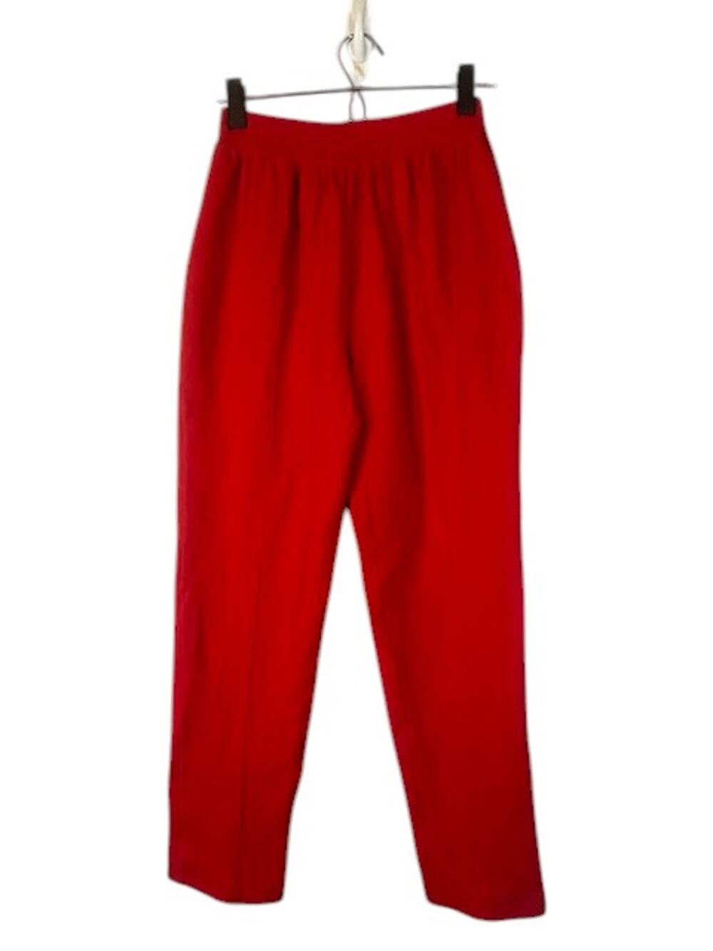 Liz Claiborne Women’s Red Wool Blend High-Rise Carrot Leg Pants Size Medium